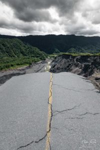 Broken road at foot of El Reventador 2