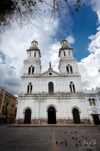 Cathedral at main square Cuenca Ecuador