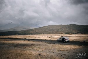 Cotopaxi National Park Kia on road