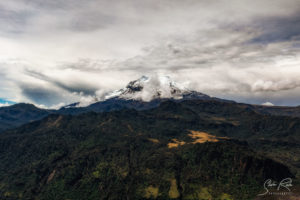 Aerial Antisana Ecuador Volcano