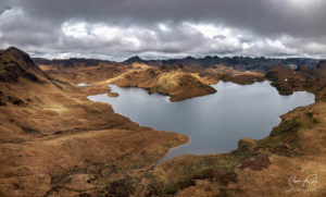 Aerial Ecuador El Agua z la VIda Reserva Ecologica Cayambe Coca Trail