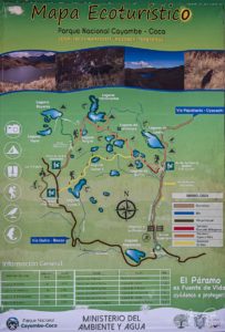 Mapa Ecoturistico Parque Nacional Cayambe Coca