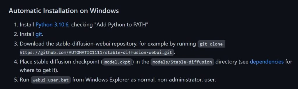 Automatic1111 WebUI Installation Windows