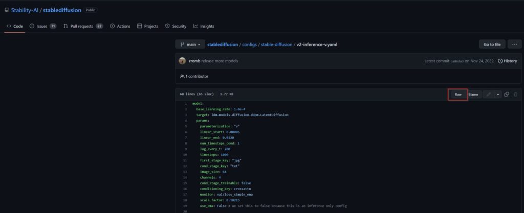 Stable diffusion 2.1 Yaml file