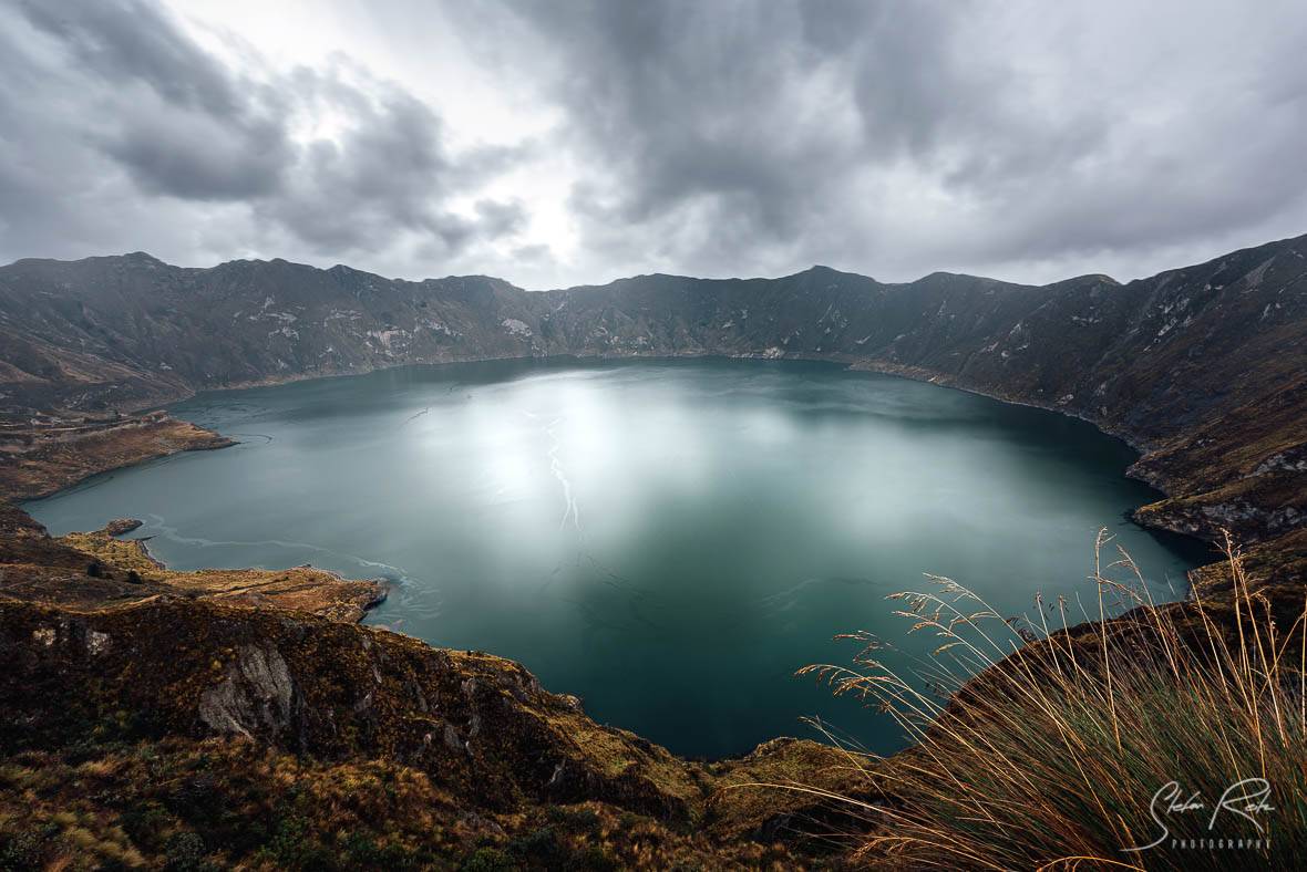 Crater lake Ecuador Quiloatoa